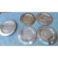 A SET OF 12 VINTAGE  SILVER PLATED EMESS DINNER PLATES HEAVY DUTY