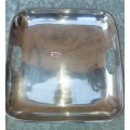 A BEAUTIFULL SQUARE ALUMINUM ALLOY CAROL BOYE STYLE SERVING PLATER