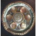 A VINTAGE COPPER JUDAICA WALL PLAQUE SOLD AS IS