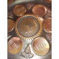 A VINTAGE COPPER JUDAICA WALL PLAQUE SOLD AS IS