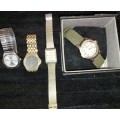 A COLLECTION OF VINTAGE MENS WATCHES SOLD AS IS NOT TESTED