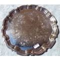 AN EDWARDIAN ART DECOR SILVER PLATED , MADE IN ENGLAND SERVING TRAY