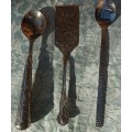 A COLLECTION OF VINTAGE KITCHENALIA CUTLERY SOLD AS IS