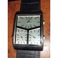 A RARE 3 TIME ZONE SWISS LEGEND UNISEX WRIST WATCH SOLD AS IS NOT TESTED