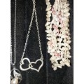 A vintage collection of quality costume necklaces pearls, crystal, gold plated and silver plated