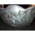 A 30 X 15 CENTIMETER HACIENDA REAL MEXICAN PEWTER SERVING BOWL