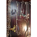 A VINTAGE COLLECTION OF DESIGNER COSTUME NECKLACES