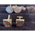 A VINTAGE JOB LOT MENS CUFFLINKS SOLD AS IS