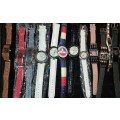 A JOB LOT COSTUME DRESS WATCHES SOLD AS IS NOT TESTED