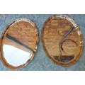 TWO IDENTICAL OVAL SIVERPLATED SERVING TRAYS
