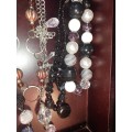A COLLECTION OF FASHION  COSTUME NECKLACES SOLD AS IS