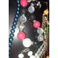 A BULK JOBLOT FASHION COSTUME NECKLACES SOLD AS IS