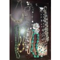 A JOB LOT QUALITY FASHION COSTUME NECKLACES SOLD AS IS  DISCLAIMER