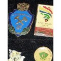 A BULK COLLECTION BADGES AND PINS SOLD AS IS