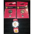 A COLLECTION OF MAN UNITED SUPPORTER`S MEMORABILIA SOLD AS IS