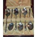 AN ANTIQUE SILVER PLATE EPNS FINEST FINISH MADE IN ENGLAND SET OF 6 TEASPOON