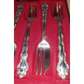 ANTIQUE MANSON HOUSE COMMUNITY PLATE SET OF 6 PASTRY FORKS