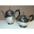 A VINTAGE WM, A. RODGERS SP ON COPPER 1078 MADE IN CANADA TEAPOT SET