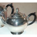 A VINTAGE WM, A. RODGERS SP ON COPPER 1078 MADE IN CANADA TEAPOT SET