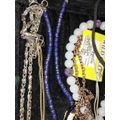 A VINTAGE COLLECTION COSTUME NECKLACES SOLD AS IS