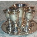 A VINTAGE ORIGINAL COMPACT  KIDDUSH SET SOLD AS IS