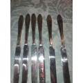 A COLLECTION OF STARTER KNIVES SILVER PLATED EPNS SOLD AS IS