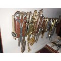 A vintage and antique collection of tie pins,clips and cufflinks sold as is