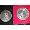 TWO RATE VINTAGE MEDALLIONS FOR THE MEDICAL ACHIEVEMENTS SOLD AS