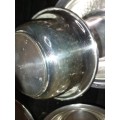 A SET OF 4 SILVER-PLATED ON BRONZE SERVING BOWLS MADE IN SWEDEN