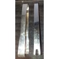 TWO STAINLESS STEEL SALAD TONGS SOLD AS IS