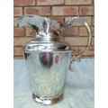 A VINTAGE ROMAN STYLE SILVER PLATED JUG