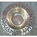 AN ART DECOR SI COMO PEWTER HANDCRAFTED ALLOY MADE IN MEXICO SERVING BOWL
