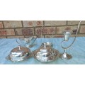 A COLLECTION OF VINTAGE SILVER PLATED KITCHENALIA SOLD AS IS