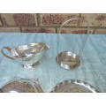 A COLLECTION OF VINTAGE SILVER PLATED KITCHENALIA SOLD AS IS