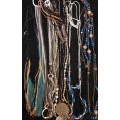 A VINTAGE DESIGNER COLLECTION OF COSTUME NECKLACES SOLD AS IS