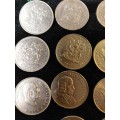 A COLLECTION OF VINTAGE SOUTH AFRICAN 50 CENT NICKEL COINS