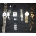 A VINTAGE COLLECTION LADYS DRESS WATCHES SOLD AS IS NOT TESTED