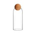 Borosilicate Glass Storage Bottle Jar With Cork Lid Dry Food Storage