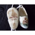 COLLECTABLE HAND PAINTED CERAMIC CLOGS