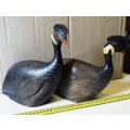 STUNNING PAIR OF HAND CRAFTED GUINEA FOWL