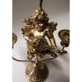 BRANCHED CANDLE HOLDER WITH CHERUB