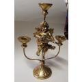 BRANCHED CANDLE HOLDER WITH CHERUB