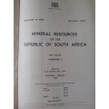 Mineral Resources of the RSA ~ Dept. Of Mines