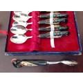 Set of 6 handmade bronze plated teaspoons