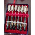 Set of 6 handmade bronze plated teaspoons