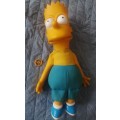 Bart Simpson 1990 Pull String Plush Doll Figure 18in Tall,