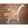 VINTAGE CAST IRON GARDEN BENCH ENDS. (LEFT & RIGHT ENDS) see below for details.