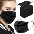 Disposable Face Masks Box of 50`s (Black)