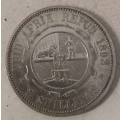 1892 ZAR, 2 Shilling, Excellent Coin, AU?