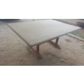 MERANTI PATIO 8 SEATER SOLID WOOD TABLE IN EXCELLENT CONDITION